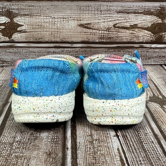 HEY DUDE Wendy Toddler Dreamer Girl's 7 K7 Multicolor Comfort Sneakers Shoes - Picture 8 of 9